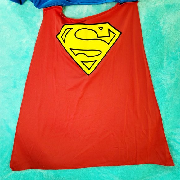 SUPERGIRL/Superman blue caped top size S/M Womens (large Juniors) - Picture 5 of 8